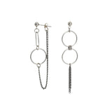 Asymmetric Geometric Ring Chain Earrings – Holiday Gift Ideas — 9