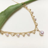 Aurora Japanese 18k Gold Lace Pearl Necklace – Jewelry Gift Ideas — 5
