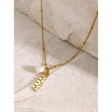 Gold Stainless Steel Mother's Day Letter Hanging – Jewelry Gift Ideas — 5