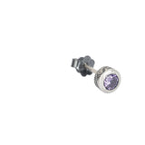 Sterling Silver Round Diamond Stud Earrings – Surprise Gifts — 4