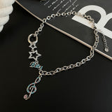 Sweet Cool Personality Note Star Necklace Female – Jewelry Gift Ideas — 4