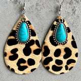 Western Animal Grain Cowhide Water Drop Turquoise – Stylish Gifts — 7