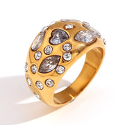 Loving Heart Zircon Dome Ring For Women – Gifts for Her — 5