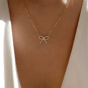 Simple Bowknot Pendant Women's Alloy Necklace – Jewelry Gift Ideas — 1