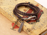 PU Woven Leather Cowhide Bracelet Double Ring – Jewelry Gift Ideas — 3