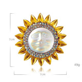 Heavy Industry Sun Smiley Face Brooch Alloy Baroque – Stylish Gifts — 2