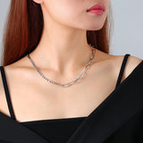 Stainless Steel Titanium Oval Combination – Jewelry Gift Ideas — 6