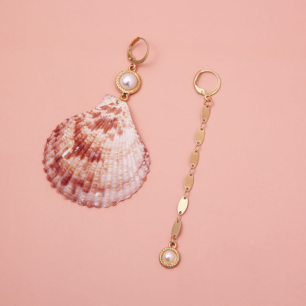 Fashion Style Natural Shell-shaped Stud Earrings – Stylish Gifts — 1