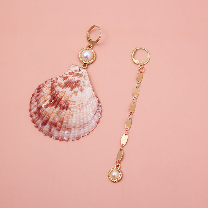 Fashion Style Natural Shell-shaped Stud Earrings – Stylish Gifts — 1