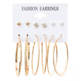 Metal Exaggerated Big Circle Earrings Set – Stylish Gifts — 2