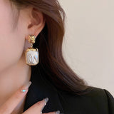 Silver Needle Medieval Pleated Baroque Pearl Earrings – Surprise Gifts — 1
