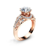 14K Rose Gold Micro Set Diamond Women's Rings – Gifts for Her — 4