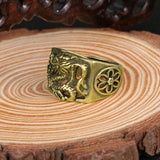 Ancient Brass Panlong Ring Men's Retro Antique Bronze – Gifts for Him — 1