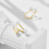 S925 Silver Gilded Earrings Freshwater Pearl Stereoscopic – Gift Ideas — 4