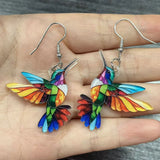 Colorful Bird Acrylic Earrings Vintage Necklace – Jewelry Gift Ideas — 13