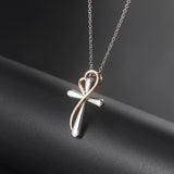 Heart-shaped Cross Necklace Simple Color – Jewelry Gift Ideas — 1