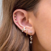 Romantic Star Moon Zircon Flower Earrings – Gifts for Couples — 14