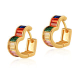 Women's Retro Peach Heart Round Earrings – Gifts for Her — 9