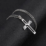 Stainless Steel Cross Pendant Necklace Men – Jewelry Gift Ideas — 7