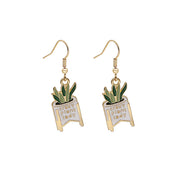 Women's Fashion Cartoon Potted Greenery Earrings – Stylish Gifts — 3