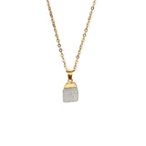 Cut Natural Necklace With Original Stone Pendant – Jewelry Gift Ideas — 15