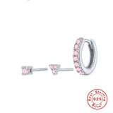 Women's Sterling Silver Diamond Trinity Combination – Gifts for Her — 11
