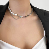 Women's Pearl Splicing Love Necklace – Jewelry Gift Ideas — 5