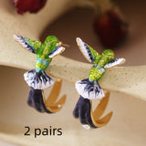 Creative Cute Hummingbird Shape Dripping Earrings – Meaningful Gifts — 4