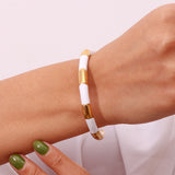 Women's Stainless Steel Open Solid Segmented Drip – Jewelry Gift Ideas — 9
