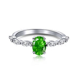 High Carbon Diamond Sapphire Green Ring – Small Gift Ideas — 14