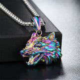 Color Retro Wolf Head Men's Titanium Steel – Jewelry Gift Ideas — 4