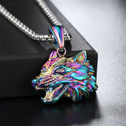 Color Retro Wolf Head Men's Titanium Steel – Jewelry Gift Ideas — 4