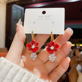 Fashion Flower Zircon Elegant Retro Earrings – Stylish Gifts — 14