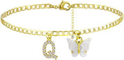 Butterfly Letter Feet Chain Fashion Inlaid Diamond – Stylish Gifts — 2