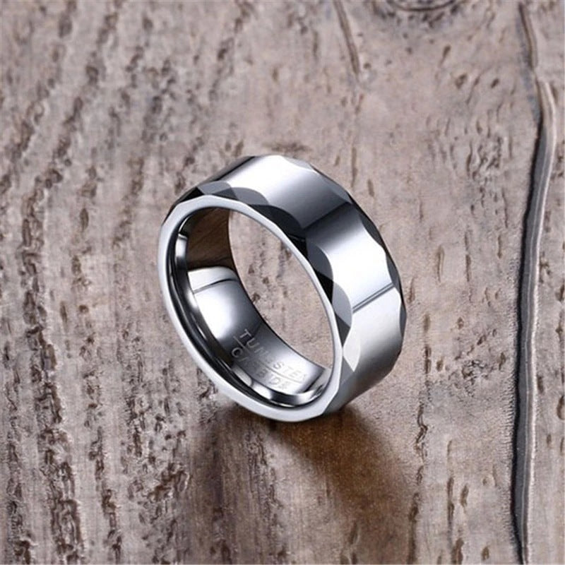 Tungsten Steel Smooth Face Men's Ring – Gifts for Him — 1