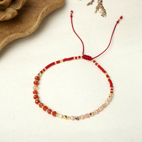 Agate Natural Stone Bead Woven Beads Small – Jewelry Gift Ideas — 2