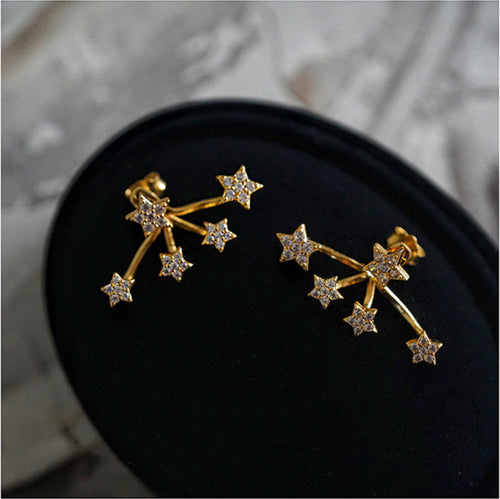 Delicate Bead-set Diamond Stud Earrings For Women – Gifts for Her — 2