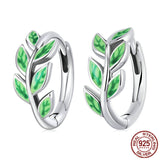 Sterling Silver Emerald Branch Earrings Green – Thoughtful Gifts — 2