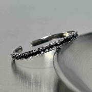 Dark Irregular Pleated Bracelet Ring Suit – Jewelry Gift Ideas — 5