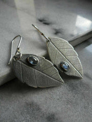Ancient Silver Leaf Flower Earrings – Stylish Gifts — 9