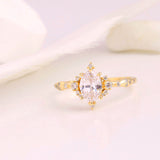 INS Wind Zircon Ring S925 Silver Plated 14K Gold – Stylish Gifts — 4
