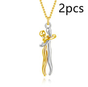 Love Hug Necklace Unisex Men Women Couple Jewelry – Gifts for Couples — 3