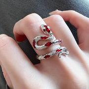S925 Sterling Silver Emerald Diamond Snake Ring – Holiday Gift Ideas — 6