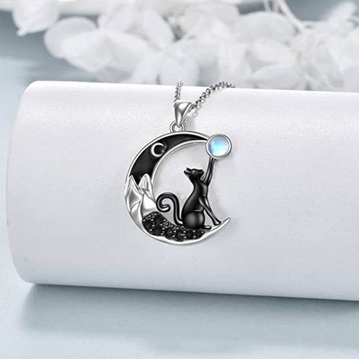 Creative Trendy Personalized Cute Black Cat Moon – Jewelry Gift Ideas — 1