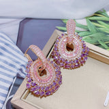 Fashion Colorful Zirconium Flower Round Geometric – Stylish Gifts — 2