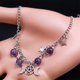 Triple Moon Goddess Five-pointed Star Necklace – Jewelry Gift Ideas — 4