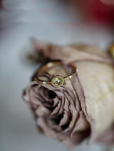 Natural Green Olive Rose Cut 925 Sterling Silver Gold – Stylish Gifts — 5