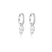 S925 Sterling Silver English Love Heart Earrings – Gifts for Couples — 3