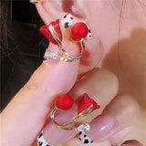 925 Silver Needle Sweet Tulip Earrings One Style – Stylish Gifts — 11