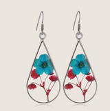 Double Sided Water Drop Dry Flower Earrings – Stylish Gifts — 2